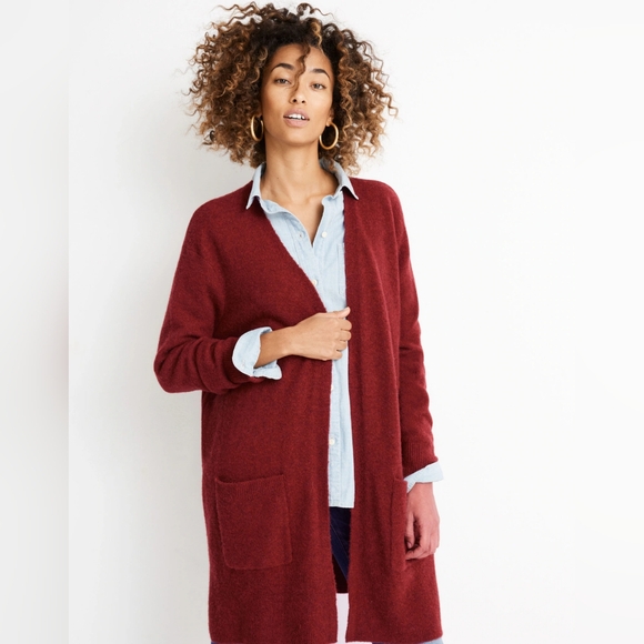 J.Crew Kent Maroon Wool Blend Cardigan XXS - Picture 1 of 9